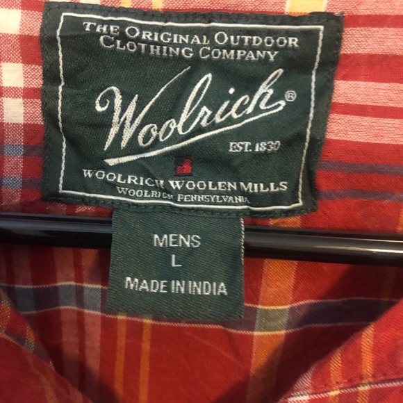 Woolrich Men Burnt Orange Stripe Casual Sh… - Picture 3 of 8